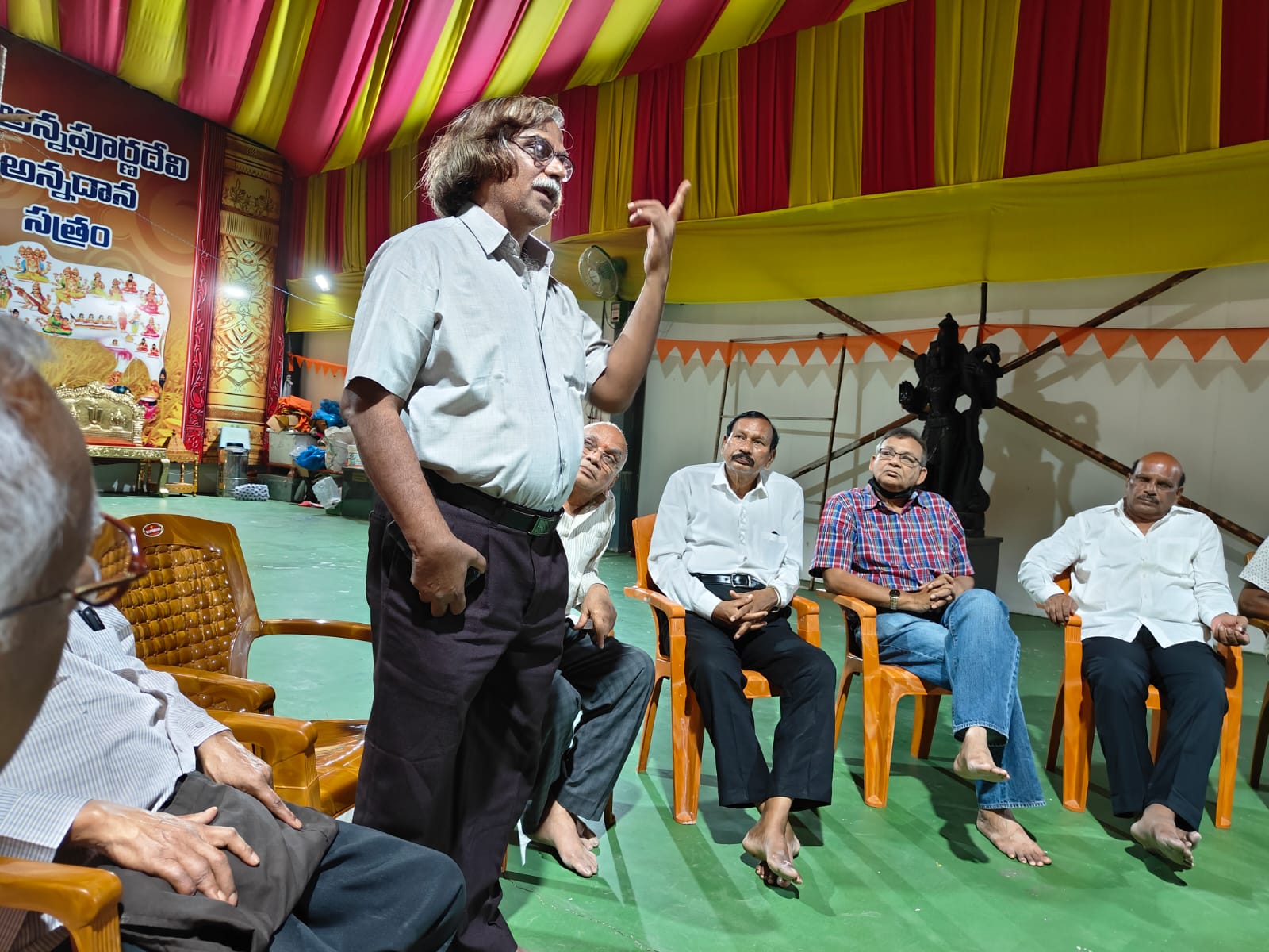 Dr. Prabhu garu speeaking about fall in senior citizens on 2nd October, 2023